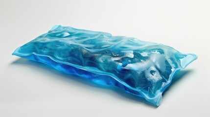 Fototapeta premium Blue Ice Pack: A cold compress with blue gel inside, designed to keep injuries cool, reduce swelling, and provide soothing relief. 