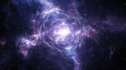 Naklejka premium Cosmic Burst of Colorful Light in a Vast Starry Universe