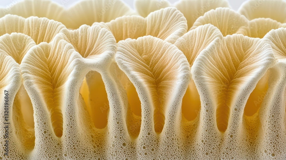 Poster close-up of beautiful coral structure with delicate patterns and colors