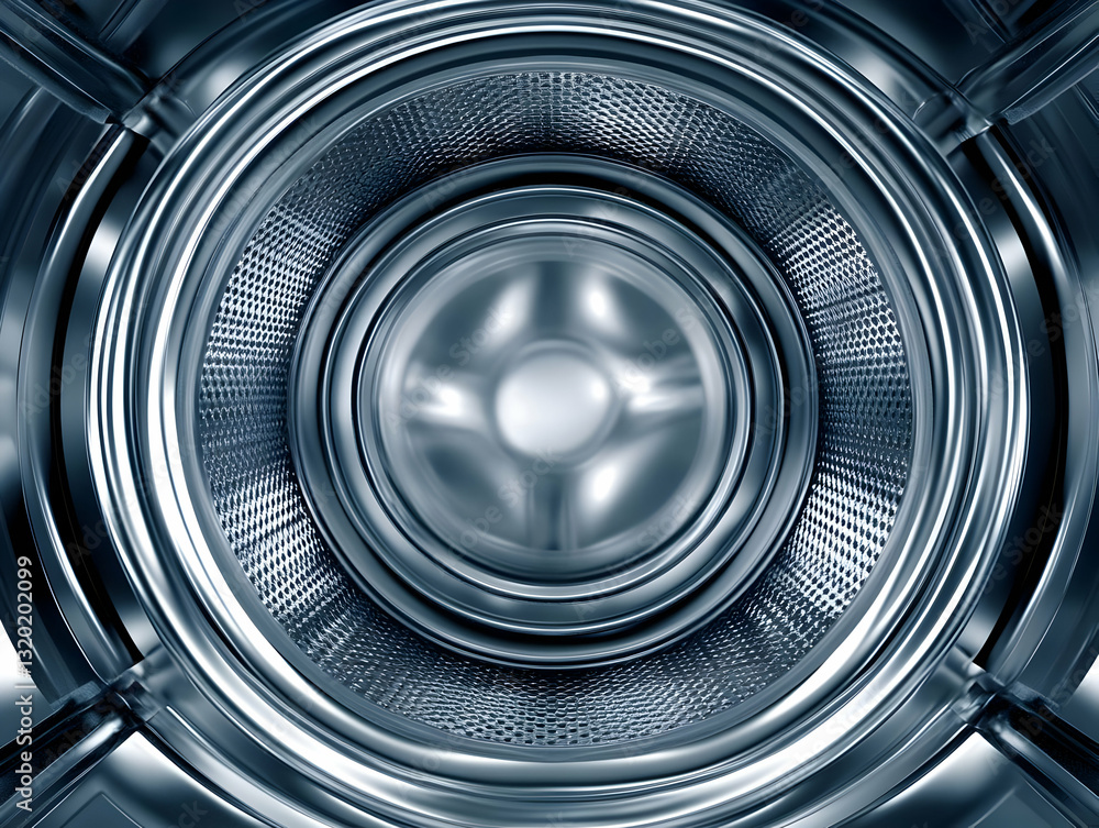 Poster abstract 3d metallic concentric circles background with chrome texture and steel design, ideal for i