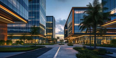 Naklejka premium modern office building
