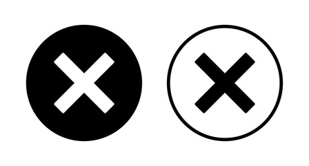 Close icon logo design. Delete sign and symbol. cross sign