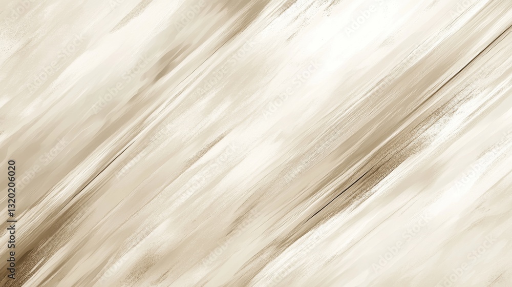 Poster diagonal brushstrokes of beige and white creating a textured background effect