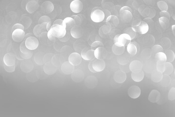 Grey white bokeh glitter Christmas festival holiday for background