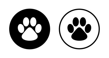 Paw icon logo design. paw print sign and symbol. dog or cat paw