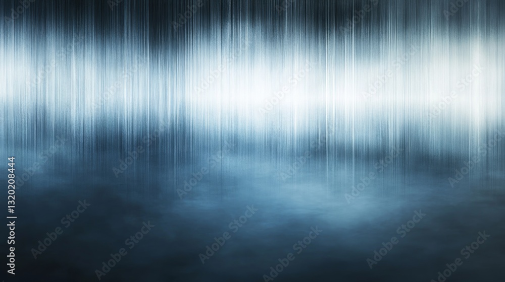 Poster abstract image showing vertical light and dark blue lines