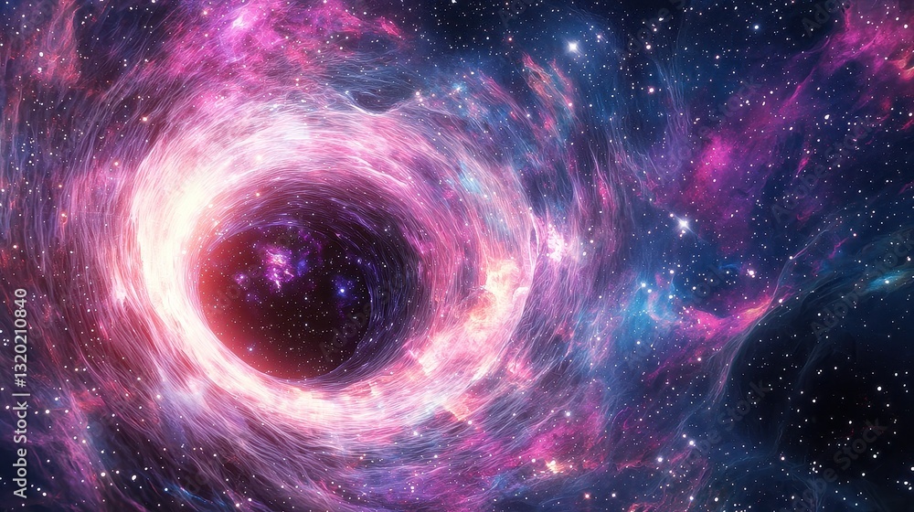 Wall mural cosmic swirl of colorful nebula within vast expanding universe