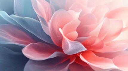 Obraz premium Artistic floral abstraction representing delicate petals in soft colors