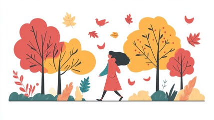 Person Enjoying Nature Walks in Vibrant Landscapes