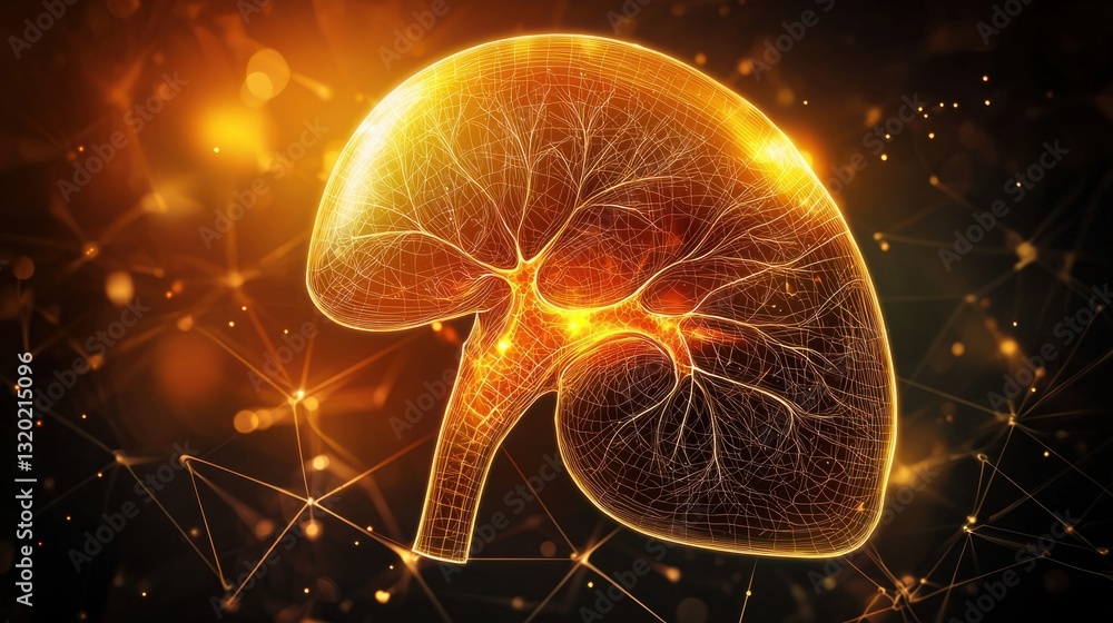 Aufkleber abstract glowing representation of brain neural connections in 3d