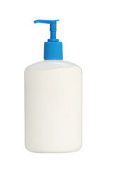 Hand lotion pump dispenser bottle isolated on White background