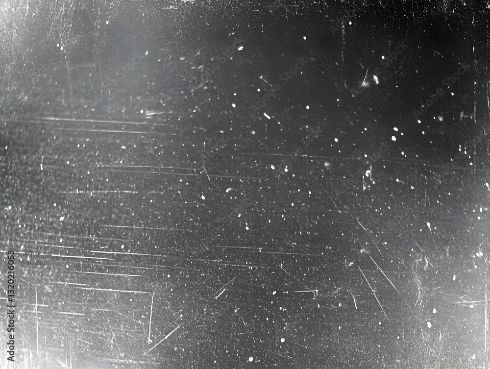 Poster abstract gray scratched texture background with white speckles: grunge overlay for design projects