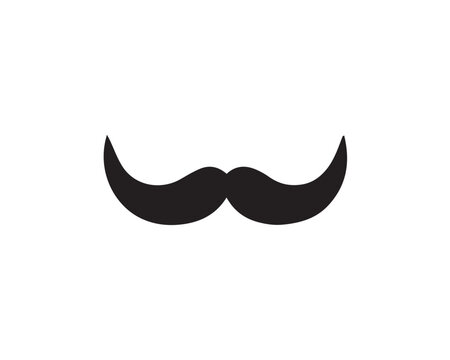 vector illustration of a mustache on white background