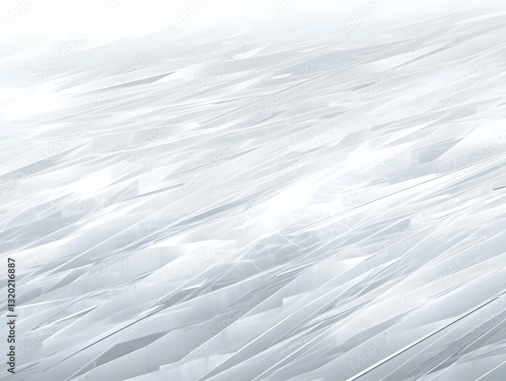 Poster abstract white geometric background with diagonal lines and translucent layers, creating a modern an