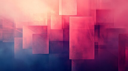 Abstract Rectangular Shapes in Shades of Purple and Pink