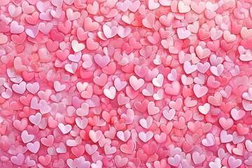 Pink Heart Confetti: A delightful and visually appealing explosion of love and affection