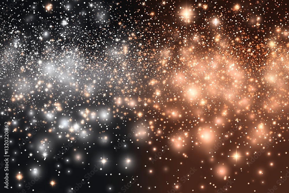 Poster radiant sparkle: a dazzling display of glowing particles creating a mesmerizing effect