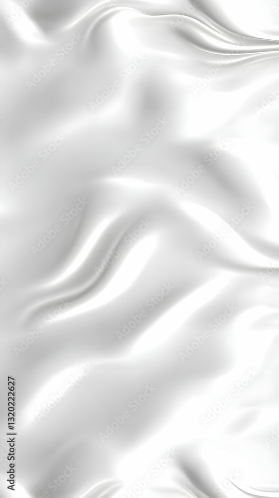 Poster abstract white silk fabric drapes seamlessly, creating an elegant and luxurious 3d background for de