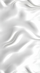 Fototapeta premium Abstract White Silk Fabric Drapes Seamlessly, Creating an Elegant and Luxurious 3D Background for Design Projects.