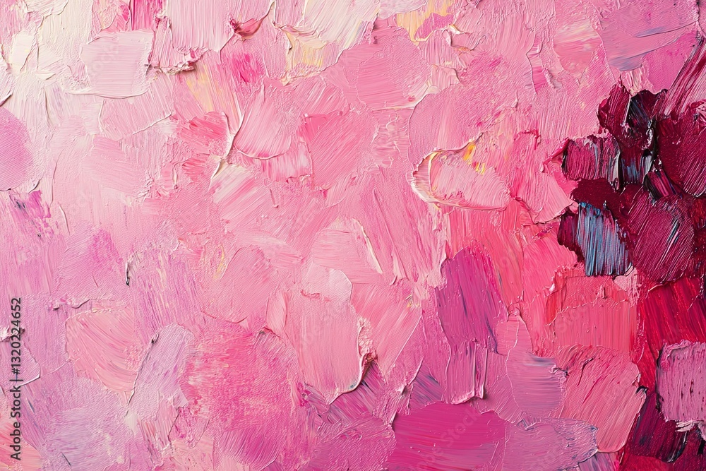 Aufkleber pink oil paint texture background with thick strokes of color creating depth and motion