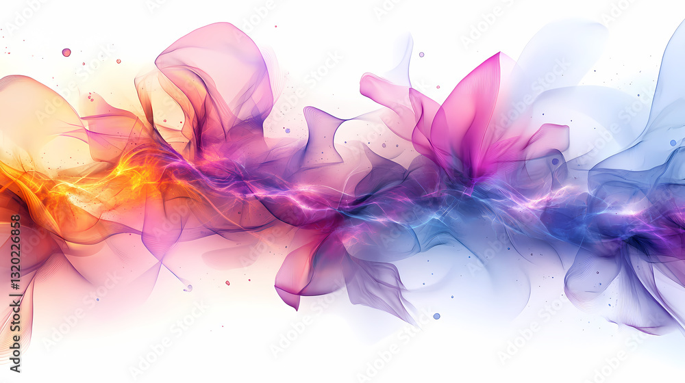 Poster abstract waves of color: a vibrant, captivating display of swirling, flowing lines of color, creatin