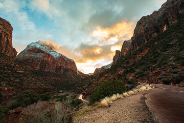 Landscape photos taken within Zion National Park in Utah.