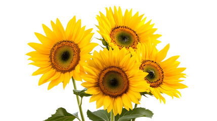Fototapeta premium sunflowers transparent background png