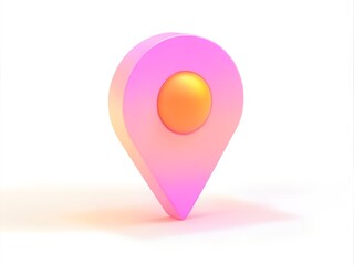  3D Gradient Location Pin Icon