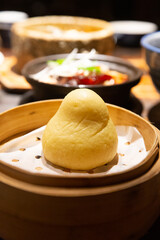 Chinese cusine Corn steamed bun Wo Wo Tou