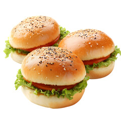 Juicy Burgers: Sesame Buns, Lettuce