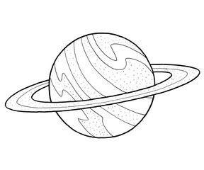 Saturn Planet Hand Drawn Illustration