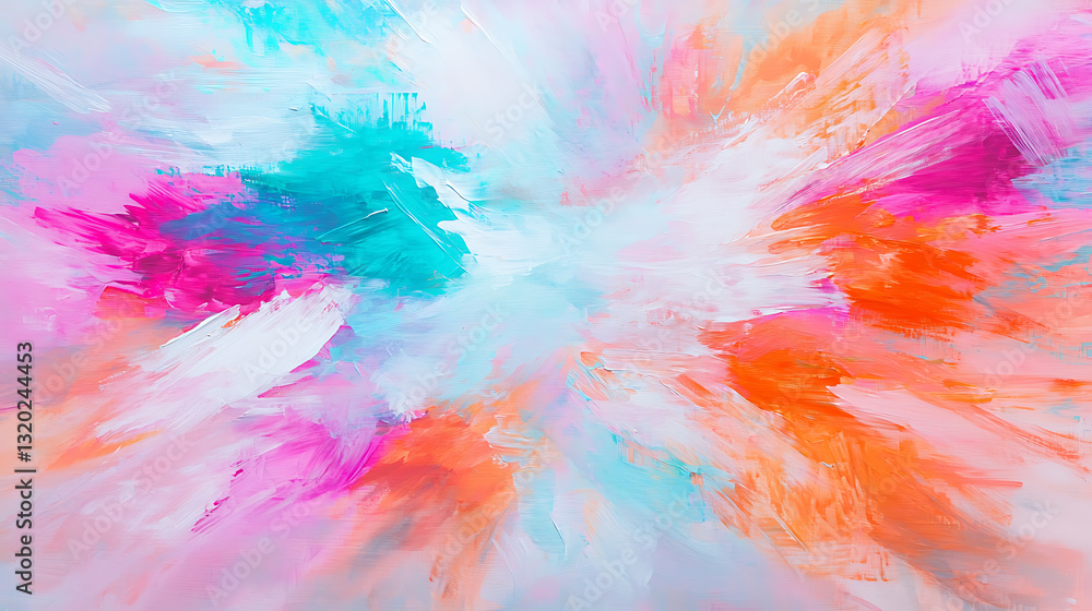 Poster dynamic color explosion abstract art digital creation vibrant design energetic environment unique pe