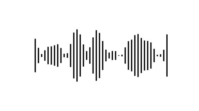 Music sound wave or audio wave from isolated on white background.