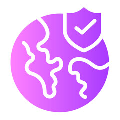 worldwide security Gradient icon
