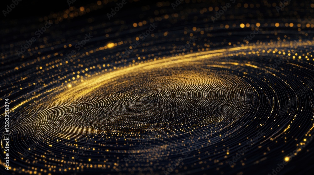 Leinwandbilder digital fingerprint graphic with cyber lines showcasing modern technology and design aesthetics for 