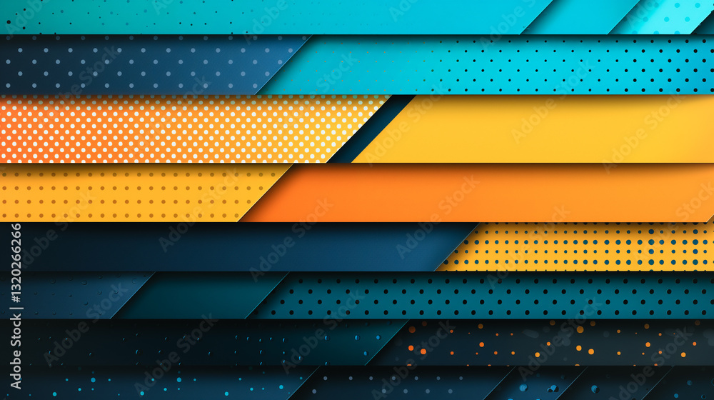 Aufkleber layered abstract: an eye-catching abstract design composed of overlapping, multi-colored layers and 