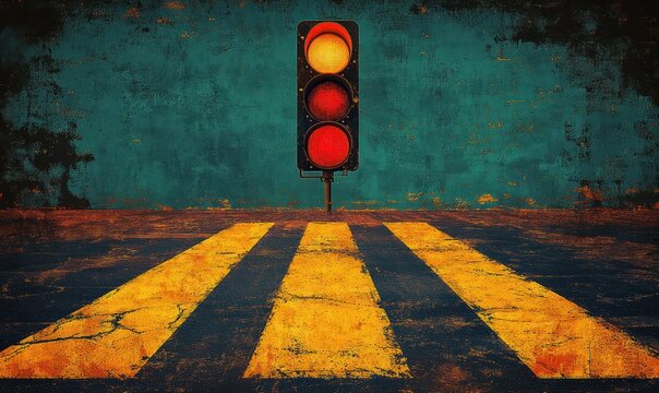 Traffic Safety Poster for Road Safety Week Awareness Campaign in January and May for Vulnerable Road Users and Safe Driving Practices