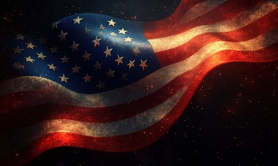 Veterans Day Tribute American Flag Honoring Military Veterans November 11