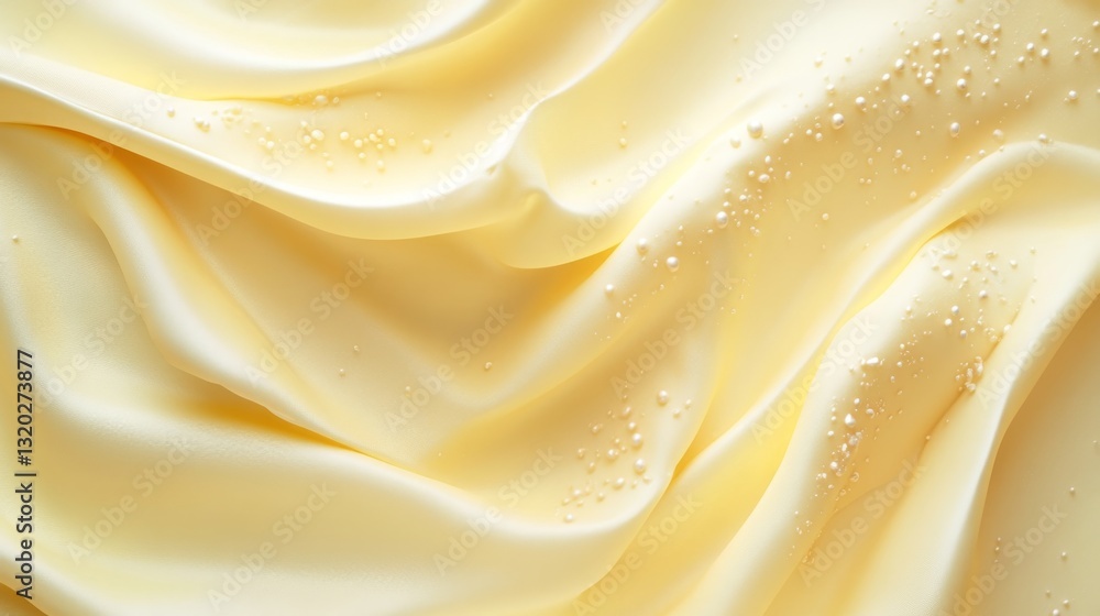 Poster a close up abstract image of smooth cream fabric surface