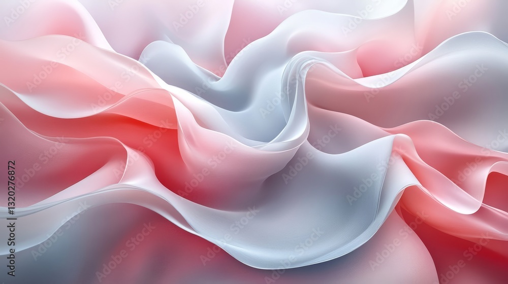 Poster a soft flowing abstract design of colors and layers