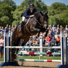 Equestrian Dreams: A Dales Pony Soars to Victory