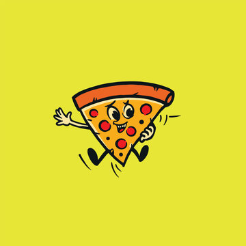 Naklejki pizza illustration vector mascot art