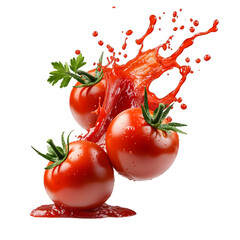 Juicy Tomato Splash! transparent background