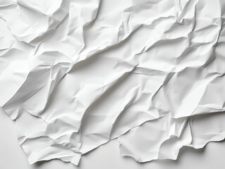 Fototapeta premium Crumpled White Paper Texture for Creative and Design Projects