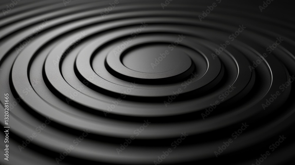 Poster abstract graphic showing multiple concentric circles in varying depths