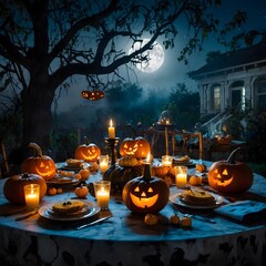 Chilling Banquet: A Spooktacular Halloween Dinner by Moonlight