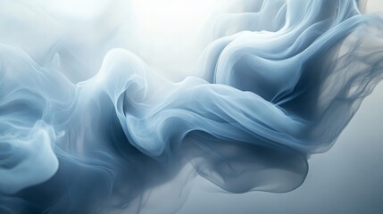 Obraz premium Abstract image of flowing blue translucent wispy forms