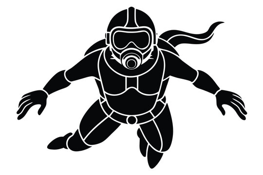 recommend clip art: Scuba diving silhouette vector scuba diver silhouette illustration on white background