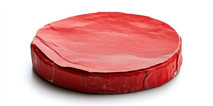 Smooth Red Circular Object on White Background for Various Creative Uses