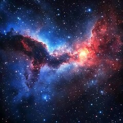 A vibrant depiction of a nebula within the starry cosmos